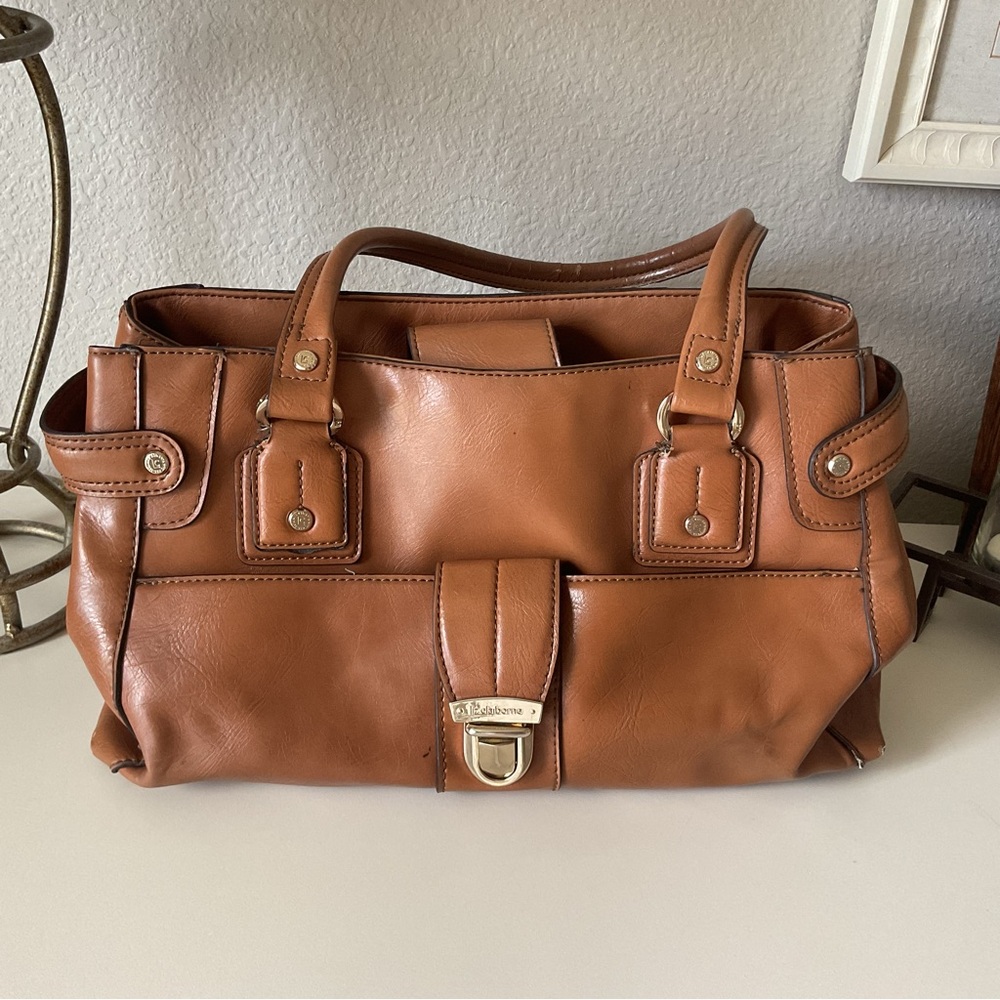 Liz Claiborne Brown Double-Handle Satchel